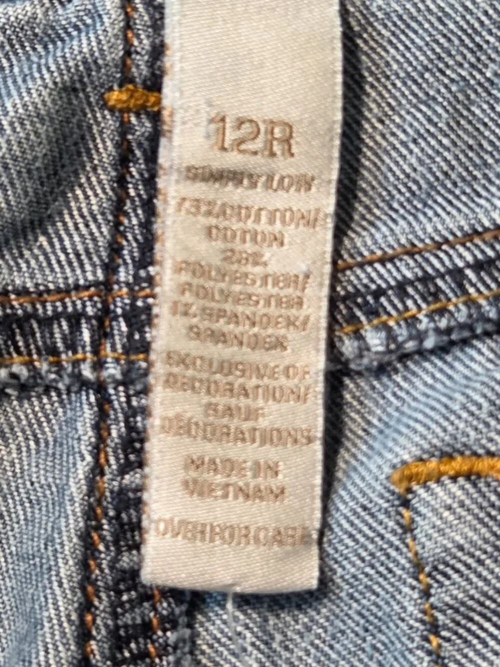 Justice Girls Size 12R Jeans Light Wash Stretch Denim Cuffed Hem